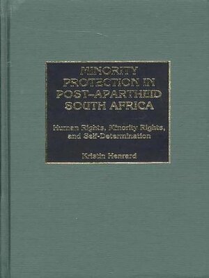 cover image of Minority Protection in Post-Apartheid South Africa